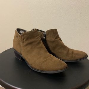 Brown Suede Ankle Bootie